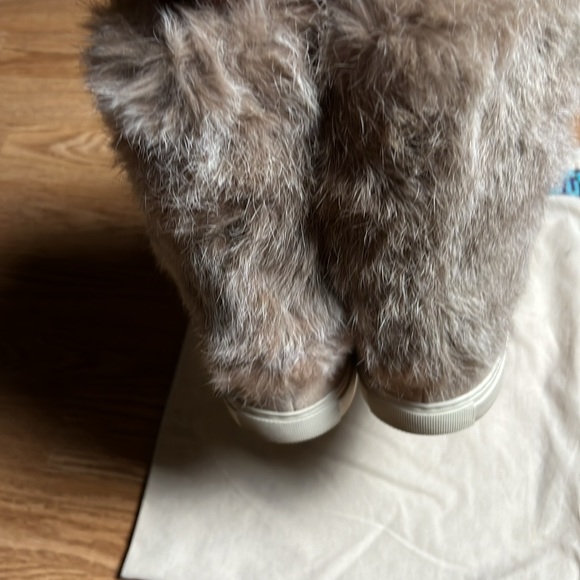 Tory Burch Angelica Real RabbitFur Tassel Boots Natural Size 10 $395 Retail A577 - Picture 5 of 7